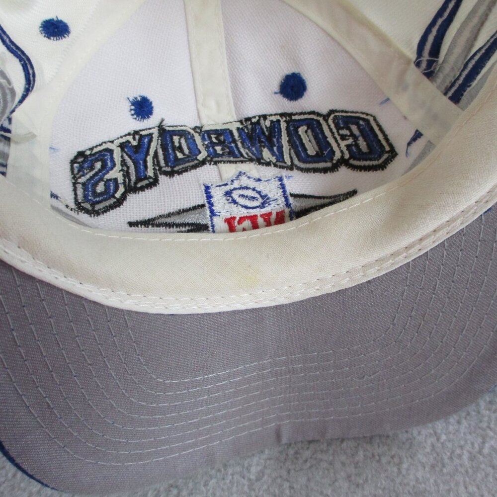 VINTAGE Dallas Cowboys Hat Cap Snapback Diamond Logo Athletic NFL Football 90s - Picture 7 of 9